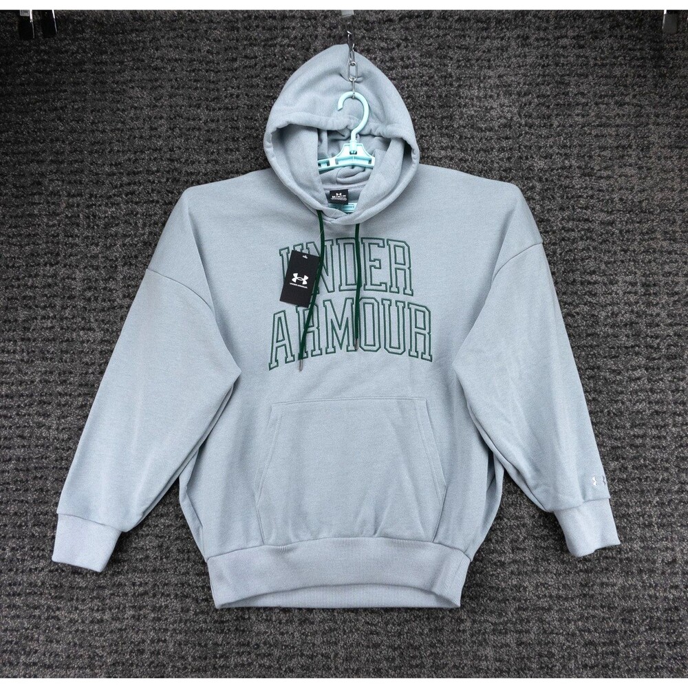Under Armour Hoodie Mens Medium Gray Oversized Heavyweight Terry Sweatshirt NWT